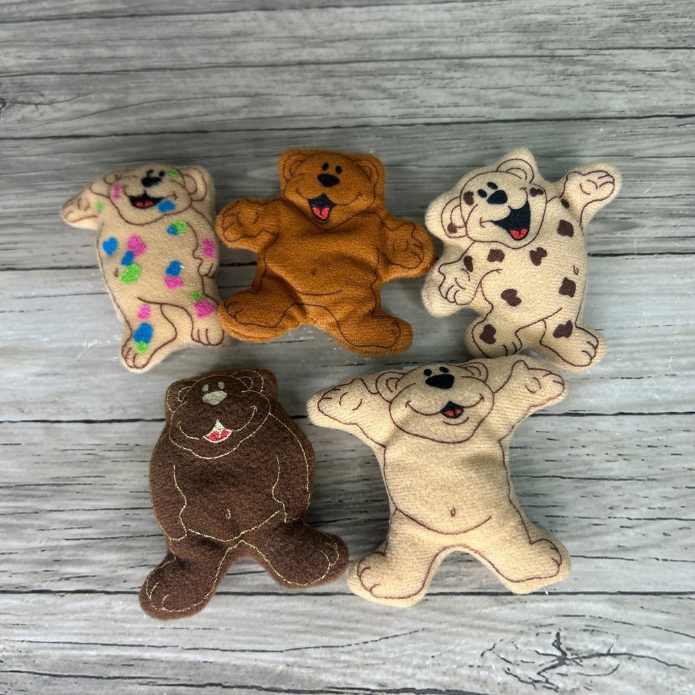 Nabisco Teddy‎ Grahams Finger Puppet Plush Bears Sprinkles Chip Spicey Chunky